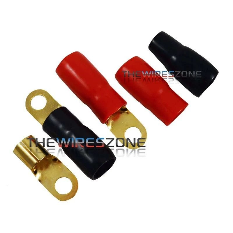 Raptor R038RT Mid Series Gold 1/0 Gauge 3/8" Ring Terminal (20/pack) 1/0 AWG - Image 2 of 3