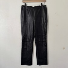 Vakko Sport 100 Leather Pants Satin Lined Womens Sz 10 Vintage Rockabilly Biker