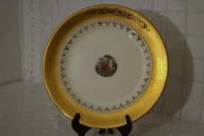 LA PETITE CHINA LP16 22K GOLD FILIGREE BAND GRECIAN 10" Dinner Plates (Set of 2)