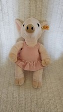 Steiff Pink Piglet With a Pink Dress