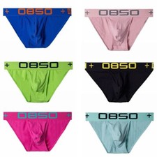 3,6 Pack Mens Briefs Bikinis Breathable Pouch Underpants Slips Cotton Underwear
