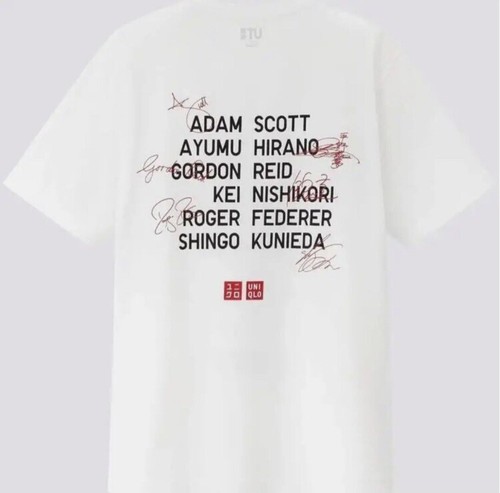 NWT : Federer Nishikori Scott Kunieda Hirano UNIQLO T-Shirt 2019 size:US M  RF | eBay