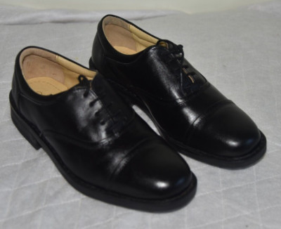 Roamers Herrenschuhe Extra Weite Passform Schwarz Leder Größe UK 7