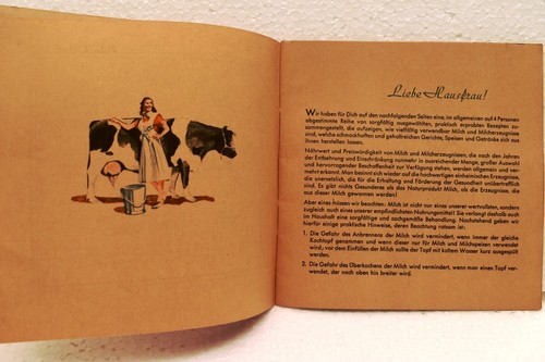 Vintage German Booklet Zu jeder Mahlzeit Milch Milk Butter Käse Recipes 7th Ed - Picture 5 of 15