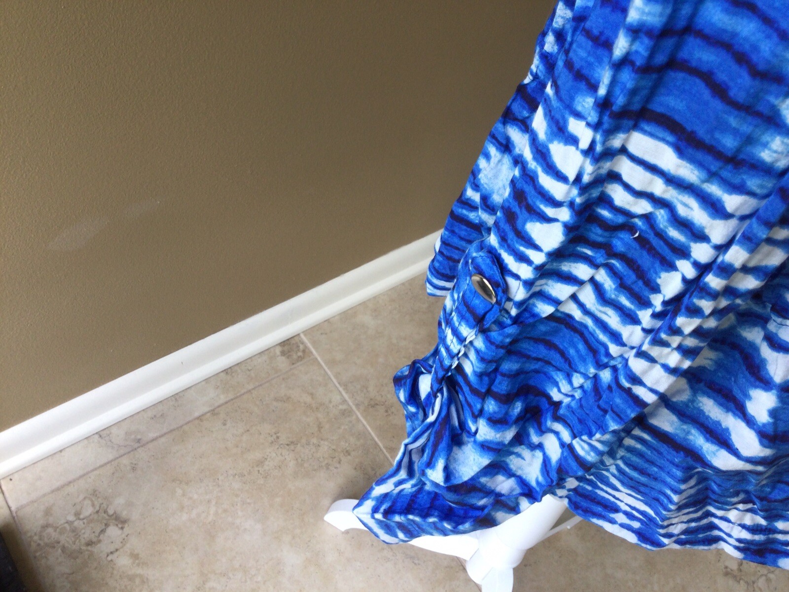 Ruby Road lightweight zip front blue/white tye dy… - image 4