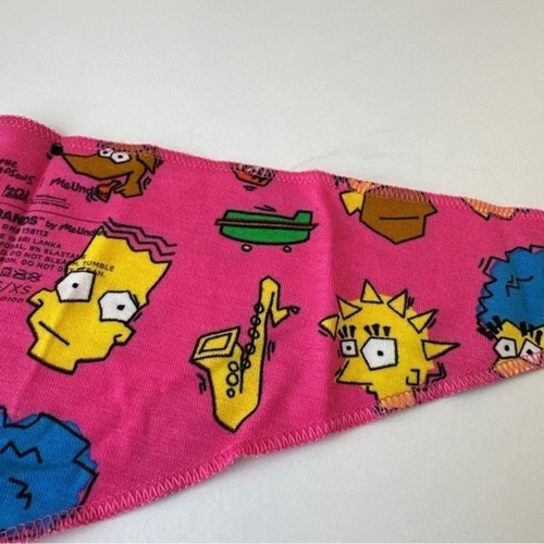Bandana per cani Simpson XXS/XS sopra collare (fasce per amici di meundies) nuova con etichette - Foto 5 di 6