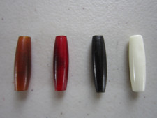 25 Buffalo Bone/Horn 1" Hairpipe Beads Yellow, Black Red White Jewelry/craft