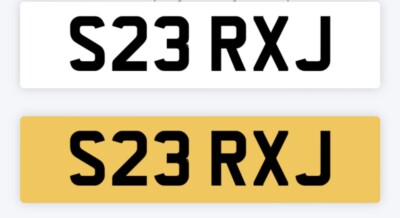 NUMBER PLATE REGISTRATION S23 RXJ SER RAJ PRIVATE REG