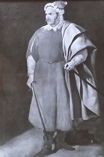 Buffoon of Philip IV, Pupils of Diego Velasquez, Magic Lantern Glass Slide 