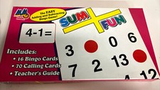 New Sum Fun Adding  Subtracting Bingo Game Class School Math Game Elementary