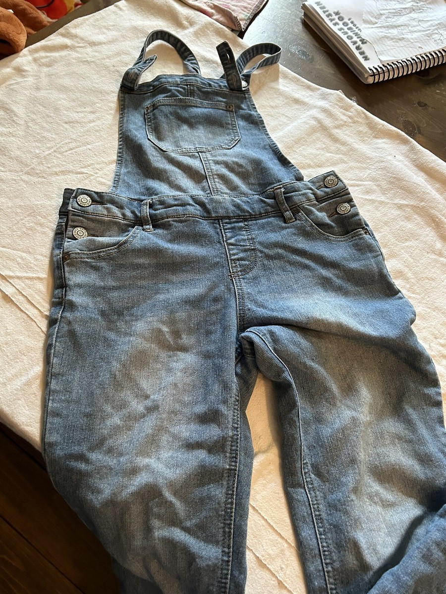 Cat Jack Super Skinny Denim Overalls Girls Size L 31 x 27 Stretch  Dungarees