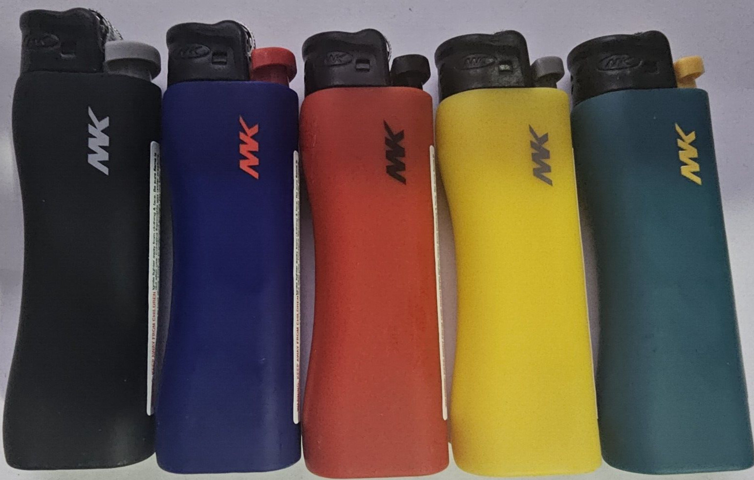 MK Grip Pro Refillable Butane Cigarette Lighter MultiColor 5 Count
