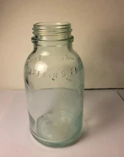 Vintage Embossed Glass Mellin's Food Jar