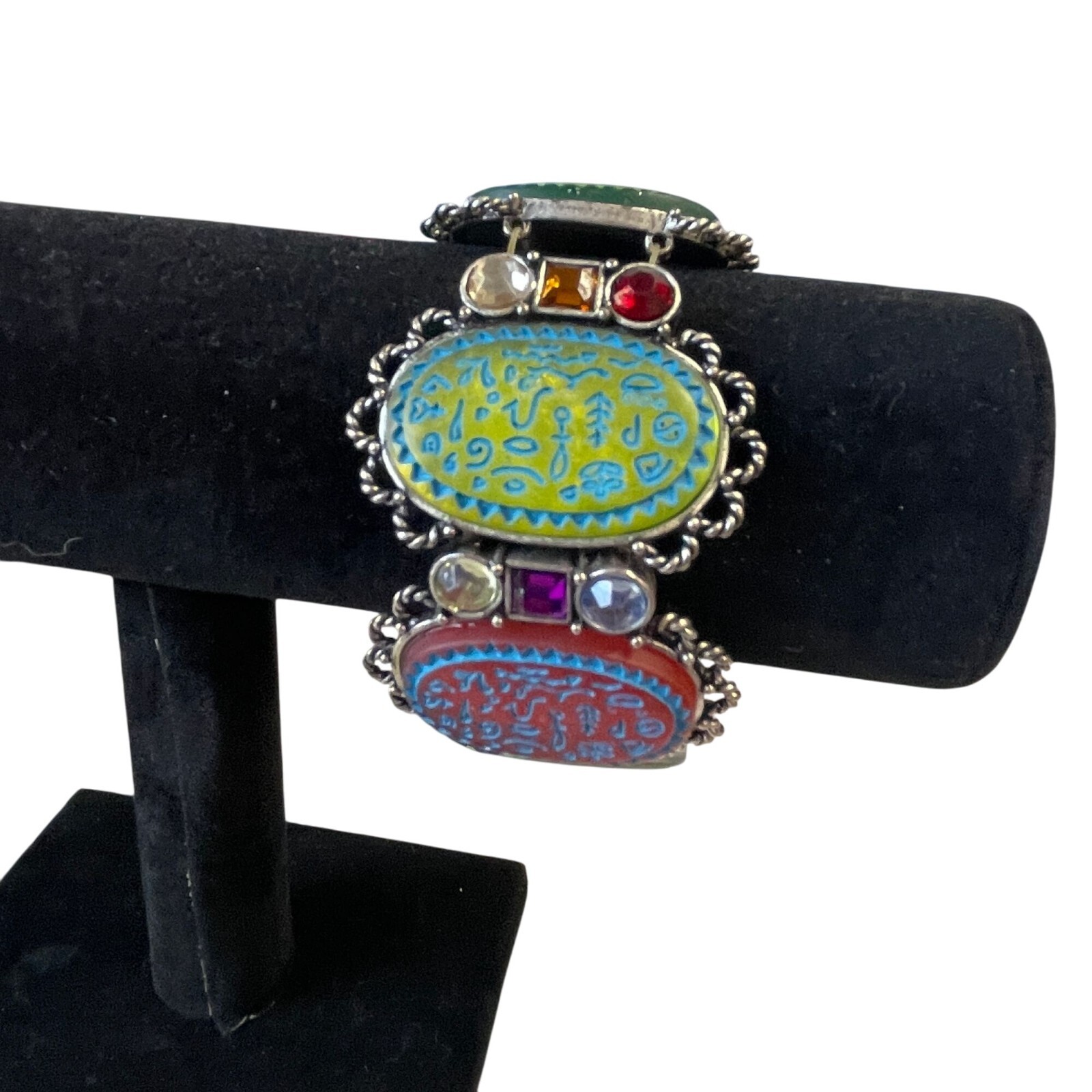 Chico's Luxor Multicolor Oval Stretch Statement B… - image 6