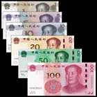 China Renminbi RMB 1 to 100 Yuan Banknotes Chinese Chairman Mao Set of 6 Pcs UNC