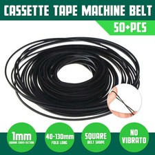 50PCS Square 40-130mm Mix Cassette Tape Machine Belt Assorted Common Rubber Belt