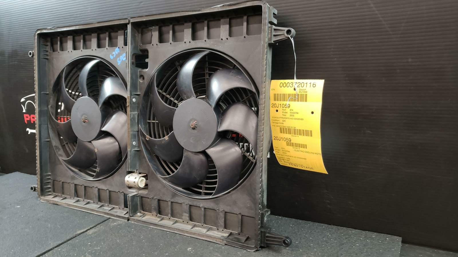 2005 MASERATI M139 QUATTROPORTE AC CONDENSOR COOLING FAN MOTOR ONLY 53k MILES