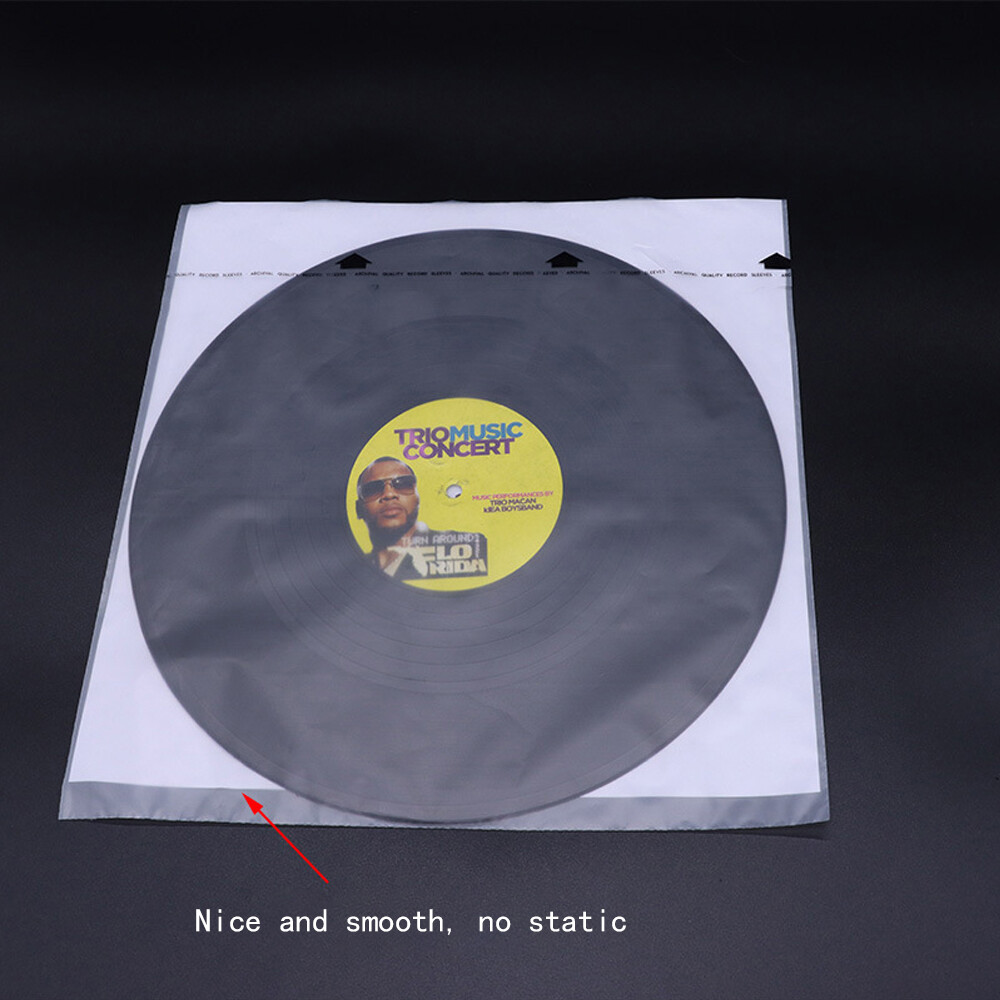 60Pcs Premium 12" Clear Plastic Vinyl Record Outer Sleeves Slimline LP
