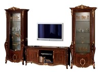 WohnzimmermöBel Set Designer Wohnzimmer Sideboard 2X Vitrine 3Tlg. Wohnwand Neu