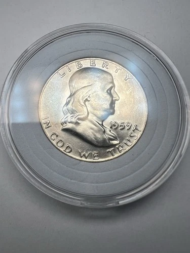 GEM BU UNCIRCULATED UNC MS 1959 P SILVER  FRANKLIN HALF DOLLAR