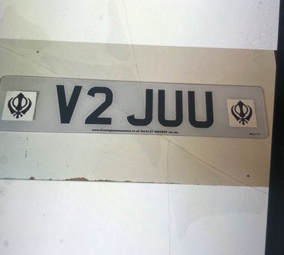 V2  JUU  private number plate for sale on retention ready to go