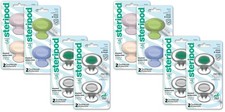 Steripod Clip-On Toothbrush Protector Exclusive Multi Color,2 Count Pack of 8 