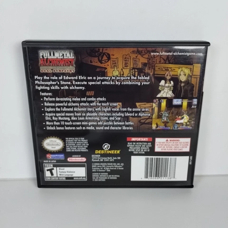  Fullmetal Alchemist: Dual Sympathy (Nintendo DS) CIB, Tested, Manual included - Image 2 of 4