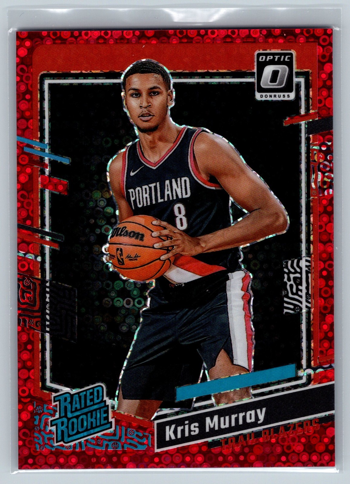 2023 Panini Optic Rated Rookie Kris Murray Red Fast Break Prizm /75