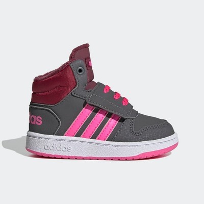 adidas Hoops Mid 2.0 TD Grey Pink Sneaker Schuhe Turnschuhe Kinder 21 GZ7798