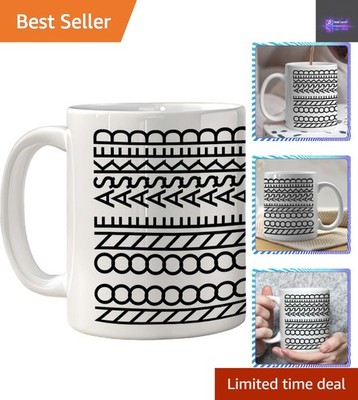 Mikrowellengeeigneter weißer Becher - lustiges ''No One Asked'' Design für humorvolle Geschenke