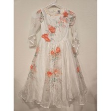 Disney Store Beauty and the Beast Belle Wedding Dress Costume Girls Size 5/6