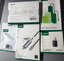UGREEN Lot: 8in1 USB-C Hub 4K HDMI Switch 8K HDMI Cable WiFi 6 BT 5.3 Adaptors