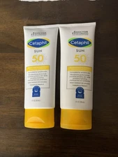2 Cetaphil Sheer Mineral Sunscreen Face & Body SPF 50 Lotion or Stick Ex 8/31/25