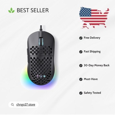 Matte Black TMKB Falcon M1SE Ultralight Gaming Mouse - Ambidextrous, 12800 DPI