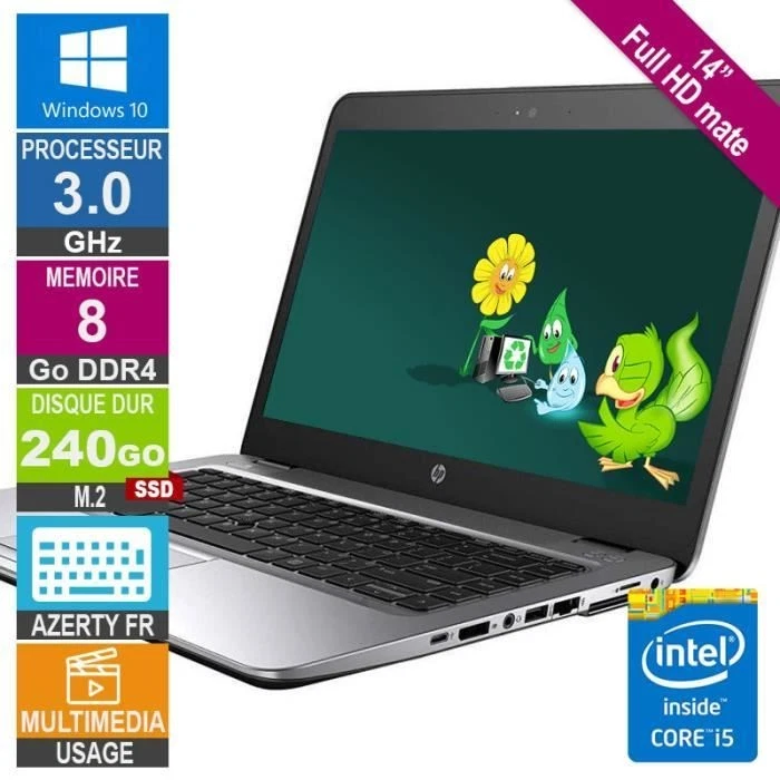 HP EliteBook 840 G3 · i5-6300 · 8GB · 240GB