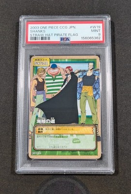 2003 Japanese One Piece CCG Shanks W19 PSA 9 MINT The Straw Hat Pirate Flag