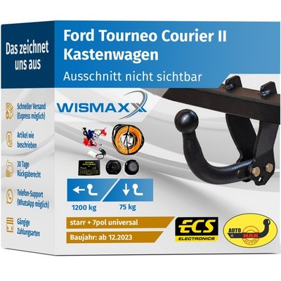 ANHÄNGERKUPPLUNG starr für Ford Tourneo Courier II ab 23 +7pol E-Satz ABE