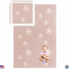 Play Mat for Babies & Toddlers - 6 Interlocking Non-Toxic EVA Foam Tiles, 4x6 ft