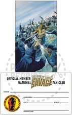 DOC SAVAGE MEMBERSHIP & ART CARD - COVER ART - ARTIST UNKNOWN