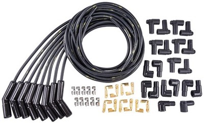 JEGS Hi-Temp Universal Spark Plug Wires [135-Degree Black Ceramic Boot]