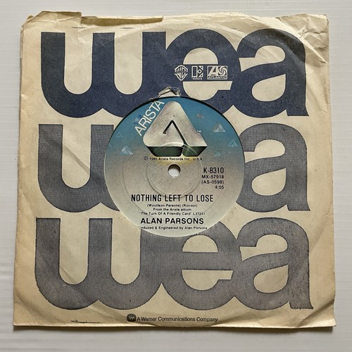Alan Parsons Time / Nothing Left To Lose Vinyl Record 7” 45RPM K8310 Arista 1980 - Picture 11 of 24