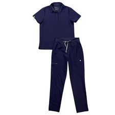 Figs Scrub Set Women S Small Navy Blue Nala Short Sleeve Shirt Yola Pants 2Pc