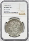 1880-CC $1 Fine Details Cleaned Morgan Silver Dollar