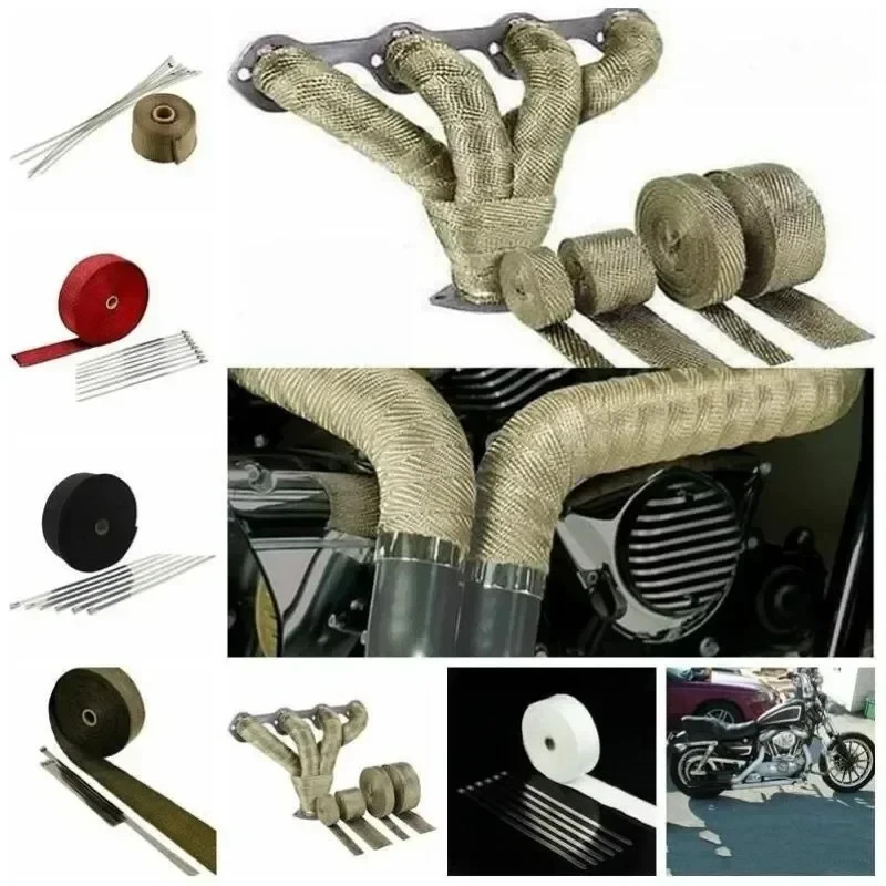 Benda Termica Collettori Rotolo 5m Benda Termica Scarico per Marmitta Auto Moto - Miniatura 3