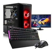 Stormforce Gaming PC Desktop Onyx Ryzen 5 16GB RAM 1TB SSD 23" Full HD Monitor 