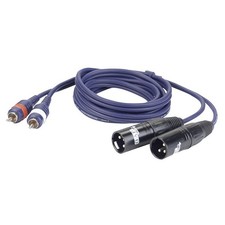 DAP Audio FL26 - Adapterkabel Cinch male auf 3-pol XLR male 3 m