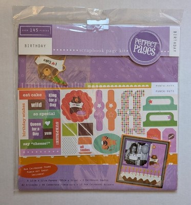 Perfect Pages Happy Birthday 12x12 Scrapbooking Page Kit Paper & Stickers