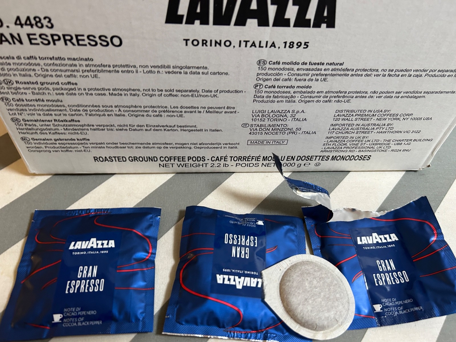 Lavazza Gran Espresso Single-Serve Coffee Pods Pack of 150