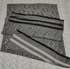 Fendi scarf Shawl FF Logo Unisex Stole Multicolor Cashmere Silk Muffler