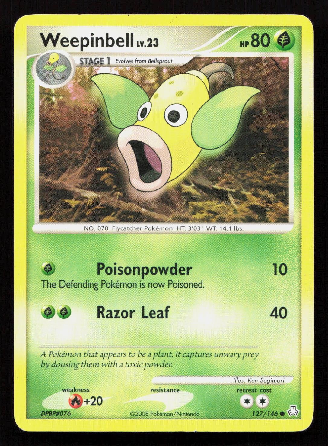 Pokemon WEEPINBELL 127/146 LEGENDS AWAKENED